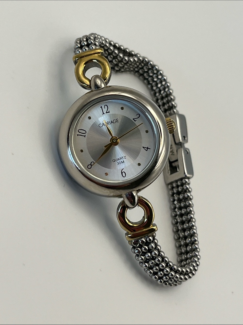 Carriage Two-Tone Silver and Gold Women's Bracelet Watch